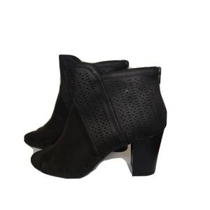 American Eagle NEW Women's Booties Paloma Black Laser Cut Size 12 Block Heel